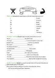 English Worksheet: Workout Reflexive pronouns