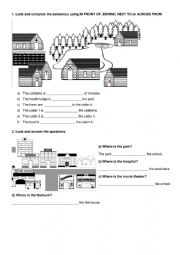 places in a camp and prepositions