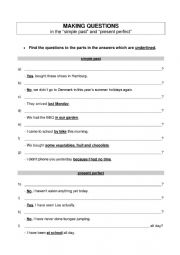 English Worksheet: Simple past vs present perfect questions