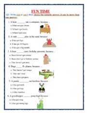English Worksheet: Can and can�t funny worksheet
