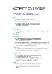 English Worksheet: Joel Corry x MNEK - Head & Heart