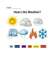 English Worksheet: Weather 