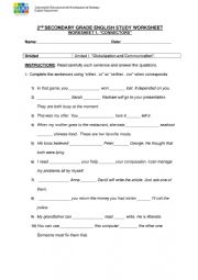 English Worksheet: Connectors