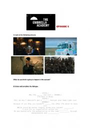 English Worksheet: The Umbrella Academy Ep. 5 S. 1