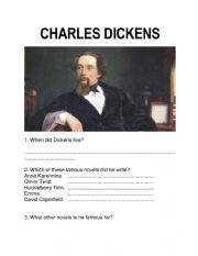 English Worksheet: Charles Dickens