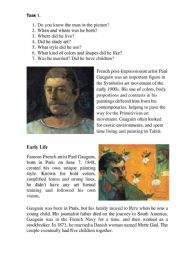 English Worksheet: Paul Gouguin