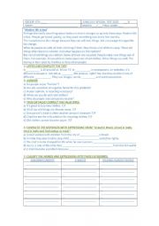 English Worksheet: Mid Term test for 6th grade secondary school