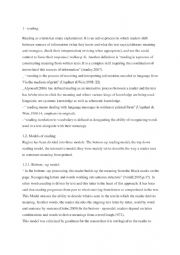 English Worksheet: reading
