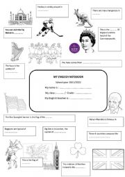 English Worksheet: English notebook front page