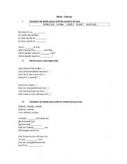 English Worksheet: Mitsky - nobody