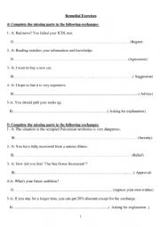 English Worksheet: Language Functions