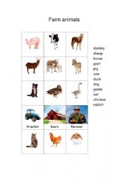 English Worksheet: Farm animals