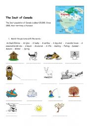 English Worksheet: The Inuit of Canada