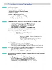 English Worksheet: Present continuous
