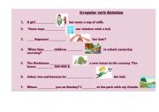 English Worksheet: irregular verbs dictation 