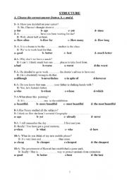 English worksheet: Structure