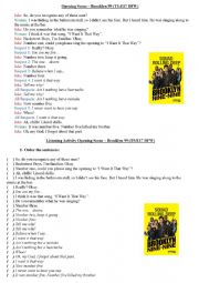 English Worksheet: Listening Exercise - BB99 - verb tenses