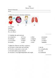 English Worksheet: Test to the topic 