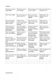 English Worksheet: Quiz for teens