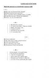 English Worksheet: Language Functions