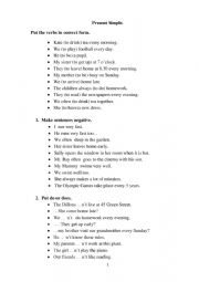 English Worksheet: Present Simple