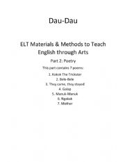 English Worksheet: Dau Dau: Teaching English Through Poetry