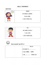 English Worksheet: Greetings