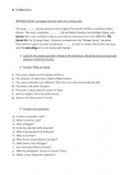 English Worksheet: PRESENT SIMPLE LINKED WITH A SERIE