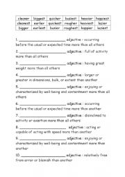 English Worksheet: Spelling Words Definitions Grade 4 Week 14