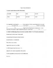 Fact and Opinion practice
