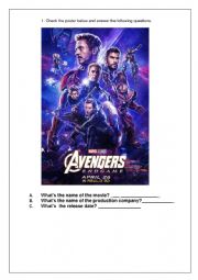 English Worksheet: Poster exercise
