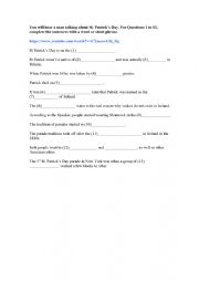 English Worksheet: Saint Patricks listening