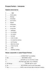 English Worksheet: Present perfect exercise worksheet