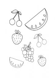 English Worksheet: fruits