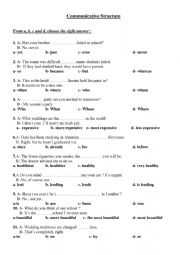 English worksheet: Structure