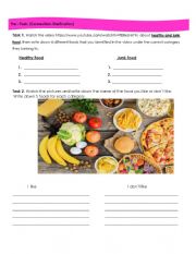 English Worksheet: Food likes and dislikes                                                                                  