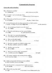 English worksheet: Structure