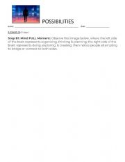 English Worksheet: POSSIBILITIES writing exercise, 2pp.