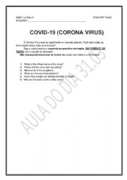 English Worksheet: Research on corona virus