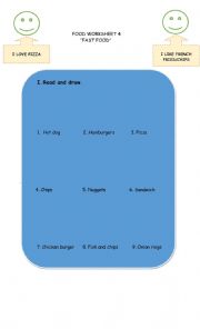 English Worksheet: FAST FOOD