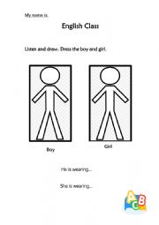 Clothes - Drawing Activity