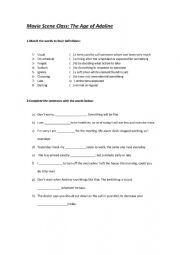 English Worksheet: The age of Adelaine