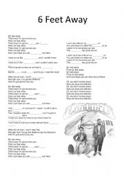 English Worksheet: 6 feet away - Chromeo worksheet
