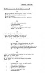 English Worksheet: Language Functions