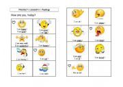 English Worksheet: How are you today?