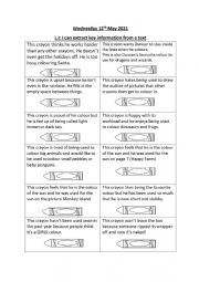 English Worksheet: The Day the Crayons Quit - read and colour the crayon
