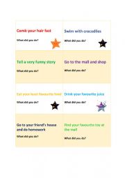 Past Simple Speaking Activity