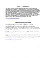 English Worksheet: Amendment Process