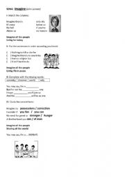 English Worksheet: Imagine - John Lennon