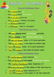 English Worksheet: Grammar Table 2